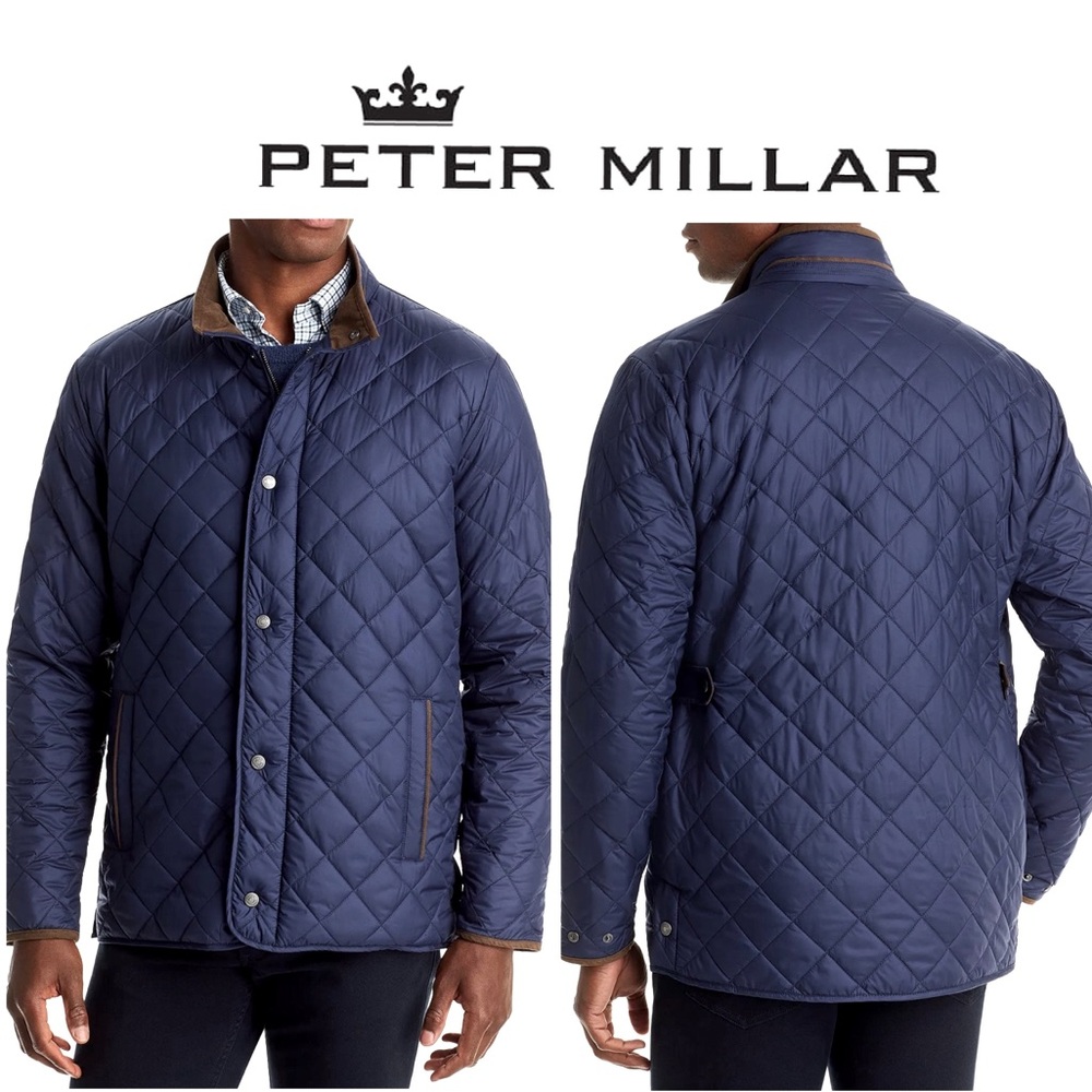 Peter Millar Navy Quilted Jacket